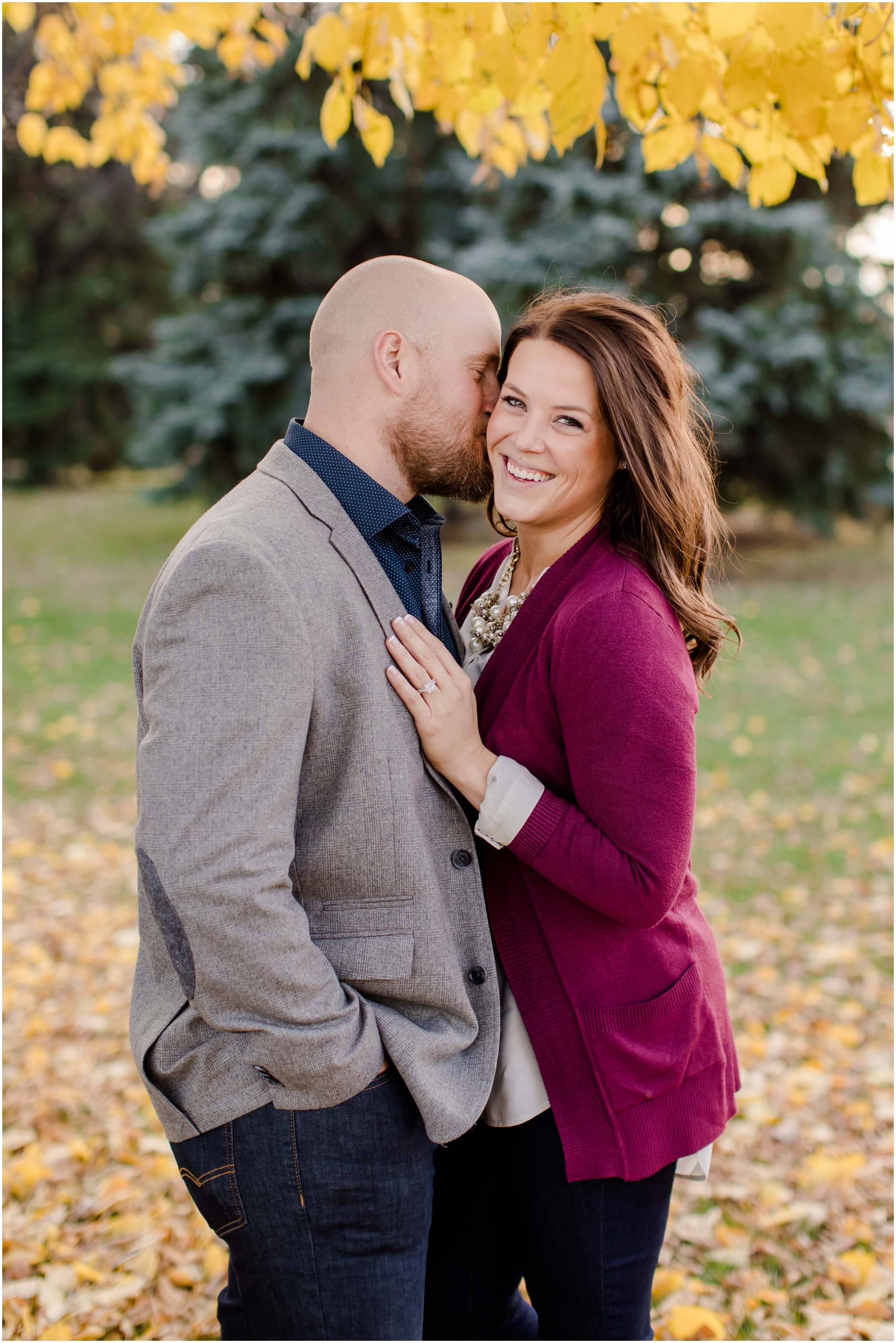 Downtown Fargo Engagement Session, Fall Engagement Photos, Brittney and Caleb