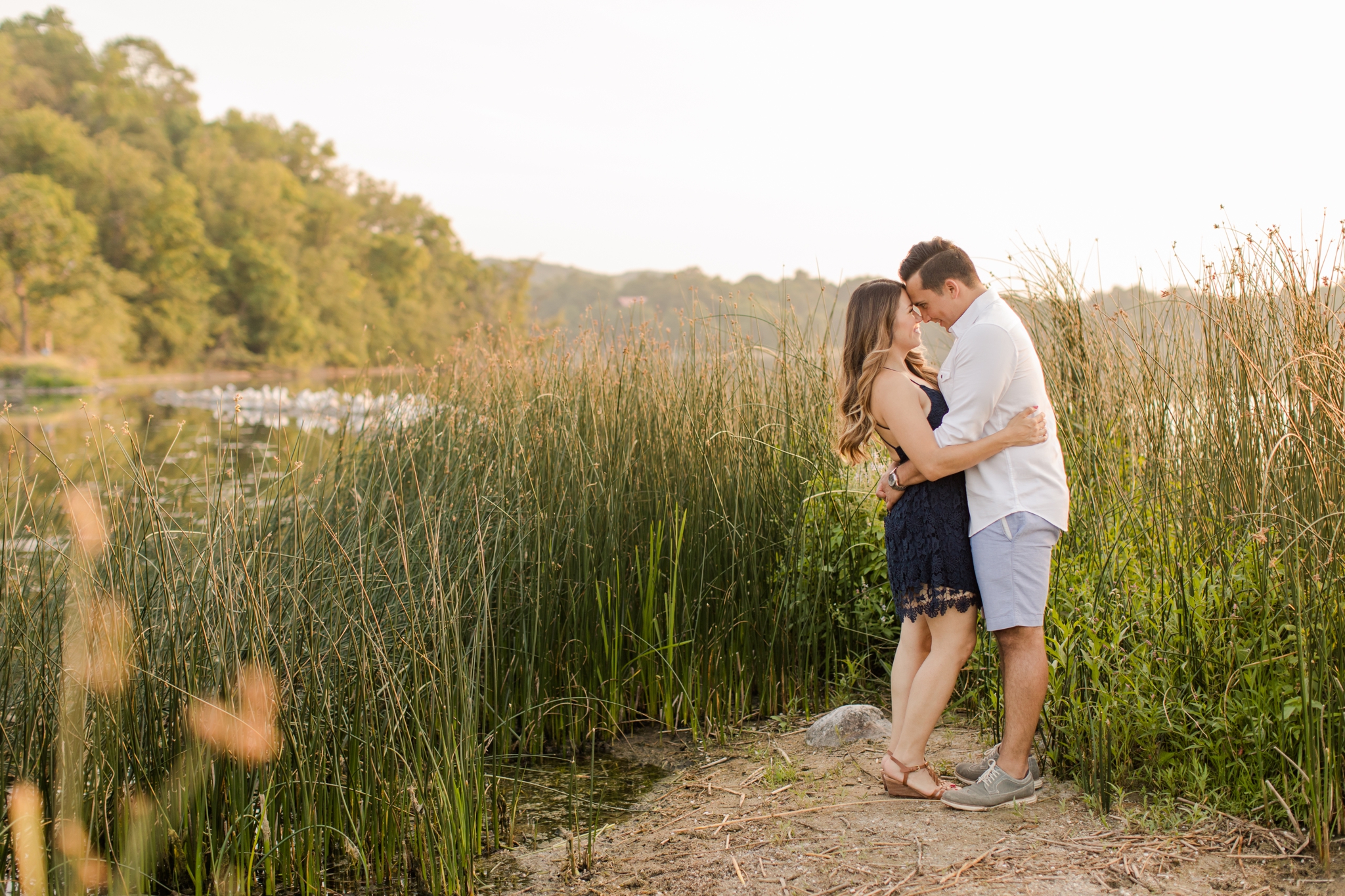 Maplewood State Park Engagement Photos, Engagement photos at the lake, Brittney and Caleb