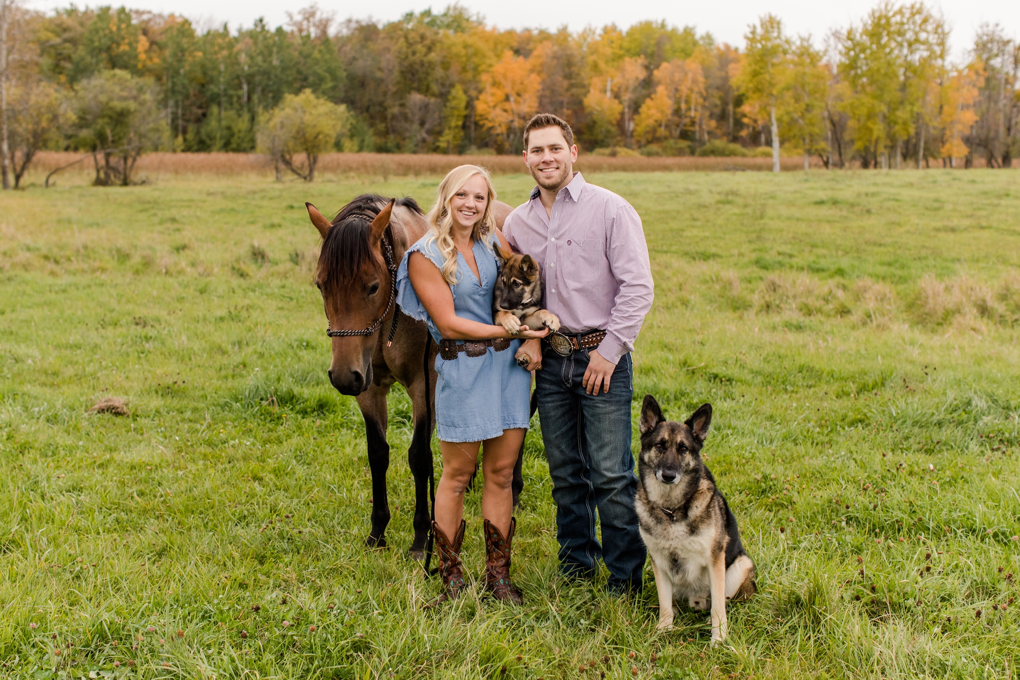 Minnesota Farm Engagement Session, Horse engagement session, Brittney and Caleb
