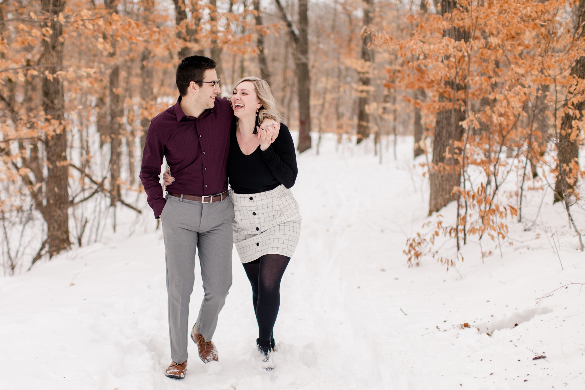 Detroit Lakes Engagement Photography, Winter engagement photos, Brittney and Caleb
