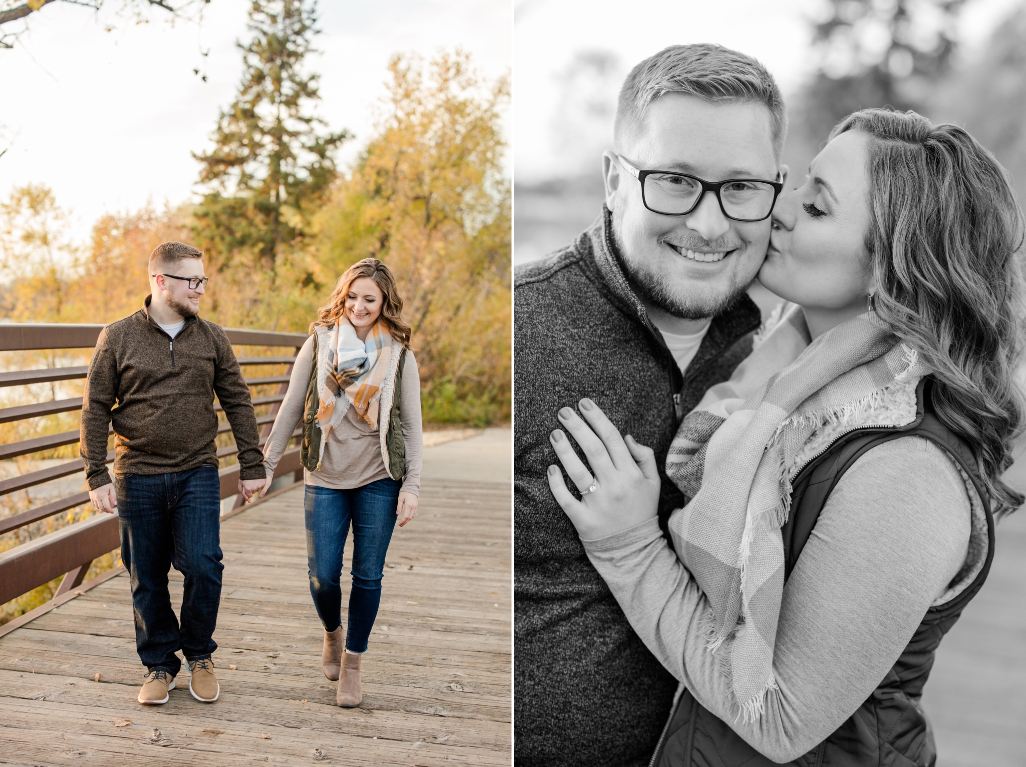 Detroit Lakes Engagement and Wedding Photographers, fall engagement session