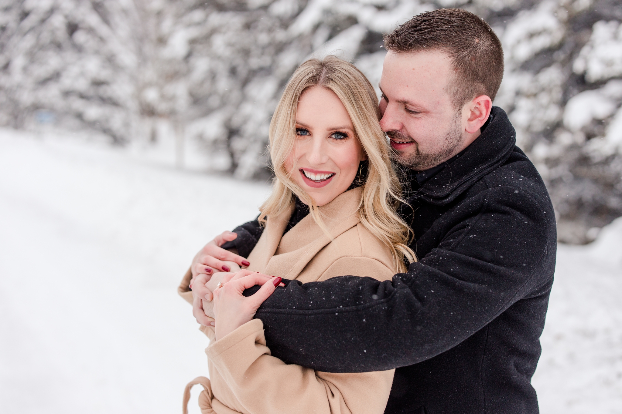 Perham Engagement and Wedding Photographers, in home engagement photos